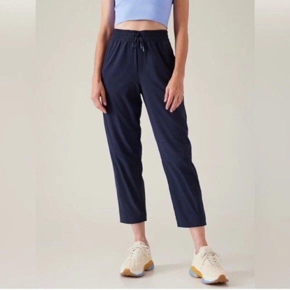 Athleta Womens Arrival Pull On Elastic Waist Crop Pants